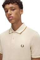 Fred Perry Ανδρική Μπλούζα Twin Tipped Polo M3600-Y56 Μπεζ