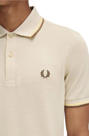 Fred Perry Ανδρική Μπλούζα Twin Tipped Polo M3600-Y56 Μπεζ