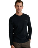 Navy & Green Ανδρική Μακρυμάνικη Μπλούζα 24EY.030/R.1 Black