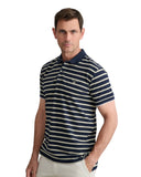 Navy & Green Ανδρική Μπλούζα Πόλο Κοντομάνικη Ριγέ  24GE.1039 MARINE BLUE/BUTTER