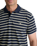 Navy & Green Ανδρική Μπλούζα Πόλο Κοντομάνικη Ριγέ  24GE.1039 MARINE BLUE/BUTTER