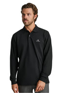 Navy & Green Ανδρική Μπλούζα Πόλο Μακρυμάνικη 24GE.500.9 Black