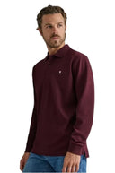 Navy & Green Ανδρική Μπλούζα Πόλο Μακρυμάνικη 24GE.500.9 Dark Bordeaux