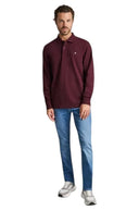 Navy & Green Ανδρική Μπλούζα Πόλο Μακρυμάνικη 24GE.500.9 Dark Bordeaux