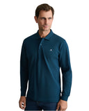 Navy & Green Ανδρική Μπλούζα Πόλο Μακρυμάνικη 24GE.500.9 Dark Petrol