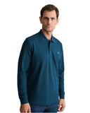 Navy & Green Ανδρική Μπλούζα Πόλο Μακρυμάνικη 24GE.500.9 Dark Petrol