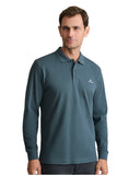 Navy & Green Ανδρική Μπλούζα Πόλο Μακρυμάνικη 24GE.500.9 Dark Shadow Γκρι