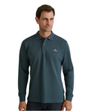 Navy & Green Ανδρική Μπλούζα Πόλο Μακρυμάνικη 24GE.500.9 Dark Shadow Γκρι