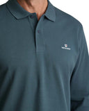 Navy & Green Ανδρική Μπλούζα Πόλο Μακρυμάνικη 24GE.500.9 Dark Shadow Γκρι