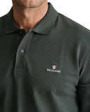 Navy & Green Ανδρική Μπλούζα Πόλο Μακρυμάνικη 24GE.500.9 Deepest Green