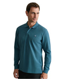 Navy & Green Ανδρική Μπλούζα Πόλο Μακρυμάνικη 24GE.500.9 Deep Ocean