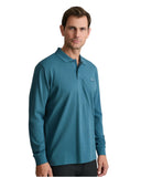 Navy & Green Ανδρική Μπλούζα Πόλο Μακρυμάνικη 24GE.500.9 Deep Ocean