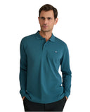 Navy & Green Ανδρική Μπλούζα Πόλο Μακρυμάνικη 24GE.500.9 Deep Ocean