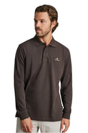 Navy & Green Ανδρική Μπλούζα Πόλο Μακρυμάνικη 24GE.500.9 Moss Brown
