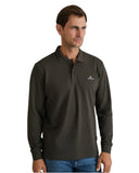 Navy & Green Ανδρική Μπλούζα Πόλο Μακρυμάνικη 24GE.500.9 Moss Brown