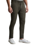 Navy & Green Ανδρικό Παντελόνι Λινό Jogger 24KP.032/JG DARK FOREST GREEN Χακί