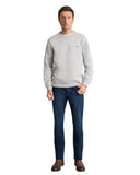 Navy & Green Ανδρικό Φούτερ Jacquard 24MO.028/R Grey Stone