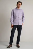 Navy & Green Ανδρικό Πουκάμισο Μακρυμάνικο 24NG.B318/1B.3  Bordeaux/White Μπορντό