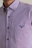 Navy & Green Ανδρικό Πουκάμισο Μακρυμάνικο 24NG.B318/1B.3  Bordeaux/White Μπορντό