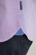 Navy & Green Ανδρικό Πουκάμισο Μακρυμάνικο 24NG.B318/1B.3  Bordeaux/White Μπορντό