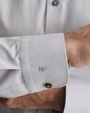 Navy & Green Ανδρικό Πουκάμισο Μακρυμάνικο 24NG.B407/NGM LIGHT GREY Ανοιχτό Γκρι