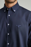 Navy & Green Ανδρικό Πουκάμισο Μακρυμάνικο 24NG.BX220/1B.3 Dark Blue Μπλε