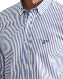 Navy & Green Ανδρικό Πουκάμισο Μακρυμάνικο Ριγέ 24NG.BX235/1B.1 WHITE/DUSTY BLUE