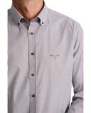Navy & Green Ανδρικό Πουκάμισο Ριγέ 24NG.BX248/1B.1 Faded Brown White