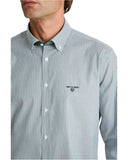 Navy & Green Ανδρικό Πουκάμισο Ριγέ 24NG.BX248/1B.1 Faded Green/White