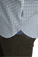 Navy & Green Ανδρικό Πουκάμισο Twill Καρό 24NG.CS90/1B Blue/Green/Off White
