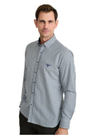 Navy & Green Ανδρικό Πουκάμισο Twill Καρό 24NG.CS90/1B Blue/Green/Off White