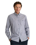 Navy & Green Ανδρικό Πουκάμισο Oxford 24NG.EK077/1B DUSTY BLUE/LT BROWN