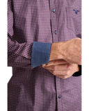 Navy & Green Ανδρικό Πουκάμισο Twill Καρό 24NG.EK088/1B BURGUNDY/BLUE/ICE
