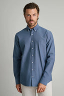 Navy & Green Ανδρικό Πουκάμισο Μακρυμάνικο 24NG.KR130/1B.1 Jeans Μπλε