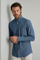 Navy & Green Ανδρικό Πουκάμισο Μακρυμάνικο 24NG.KR130/1B.1 Jeans Μπλε
