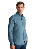 Navy & Green Ανδρικό Πουκάμισο Κοτλέ 24NG.SD146/1B.2 Bluestone Πετρόλ