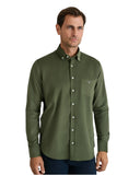 Navy & Green Ανδρικό Πουκάμισο Κοτλέ 24NG.SD146/1B.2 Dark Olive Πράσινο