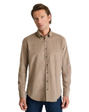 Navy & Green Ανδρικό Πουκάμισο Κοτλέ 24NG.SD146/1B.2 Mashroom Brown