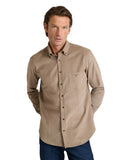 Navy & Green Ανδρικό Πουκάμισο Κοτλέ 24NG.SD146/1B.2 Mashroom Brown