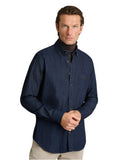 Navy & Green Ανδρικό Πουκάμισο Denim 24NG.SD200/1B.1 Blue Black