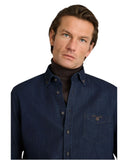 Navy & Green Ανδρικό Πουκάμισο Denim 24NG.SD200/1B.1 Blue Black