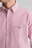 Navy & Green Ανδρικό Πουκάμισο Μακρυμάνικο 24NG.KR130/1B.1 Dusty Rose Ροζ