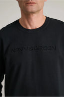 Navy & Green Ανδρική Μπλούζα Μακρυμάνικη 24TU.344/R Black Μαύρο
