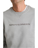 Navy & Green Ανδρικό Φούτερ Λαιμόκοψη 24TU.351/R Grey Stone