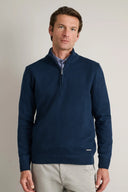 Navy & Green Ανδρικό Πλεκτό Βαμβακερό Half Zip 24YM.1009/LZ Dark Petrol Μπλε
