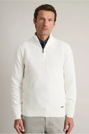 Navy & Green Ανδρικό Πλεκτό Βαμβακερό Half Zip 24YM.1009/LZ Off White Εκρού