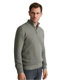Navy & Green Ανδρικό Πλεκτό Βαμβακερό Half Zip 24YM.1017/LZ.1 Green Leaf Πράσινο