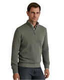 Navy & Green Ανδρικό Πλεκτό Βαμβακερό Half Zip 24YM.1017/LZ.1 Green Leaf Πράσινο