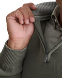 Navy & Green Ανδρικό Πλεκτό Βαμβακερό Half Zip 24YM.1017/LZ.1 Green Leaf Πράσινο