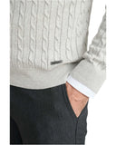Navy & Green Ανδρικό Πλεκτό Half Zip 24YM.1033/LZ Light Grey